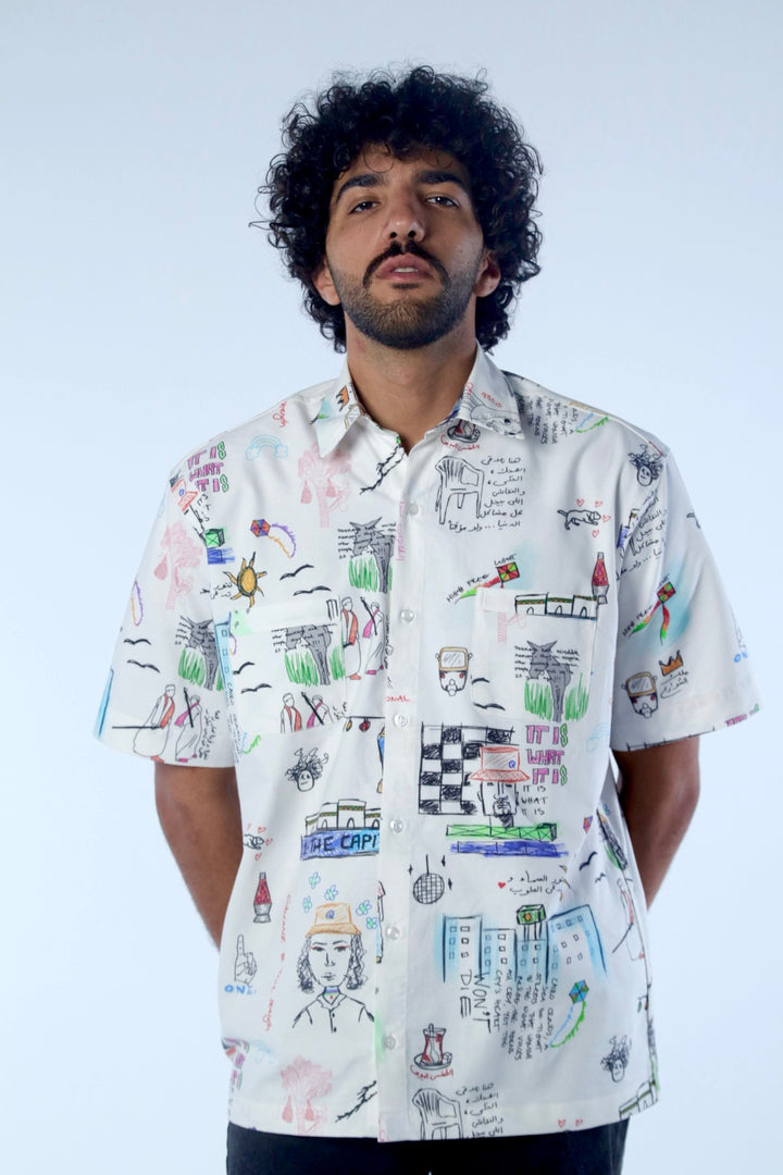 QAHIRA DOODLE SHIRT