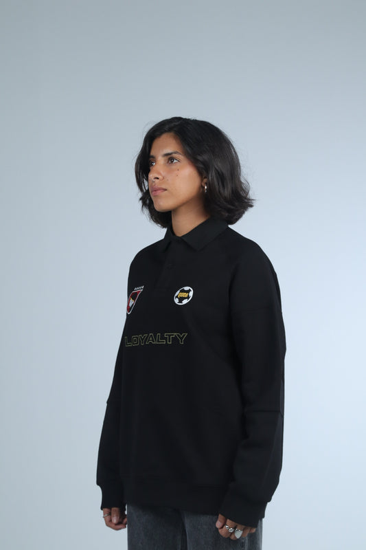 LOYALTY POLO SWEATSHIRT BLACK