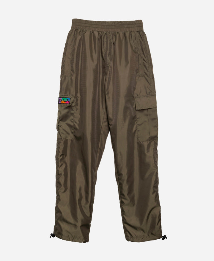 OLIVE NYLON PANTS