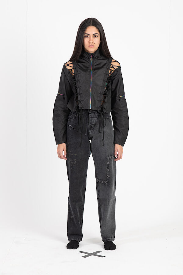 THREE PIECE NYLON JACKET